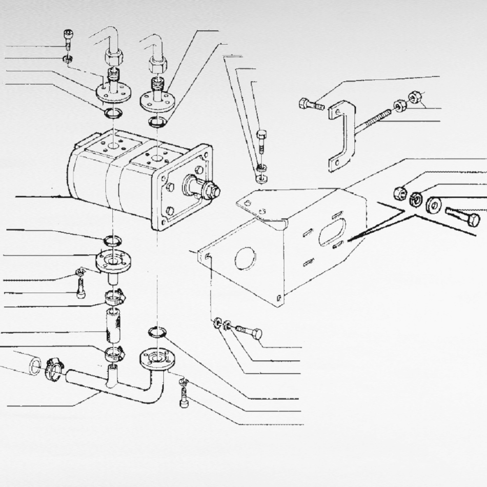 pompa idraulica del livellamento spaccato