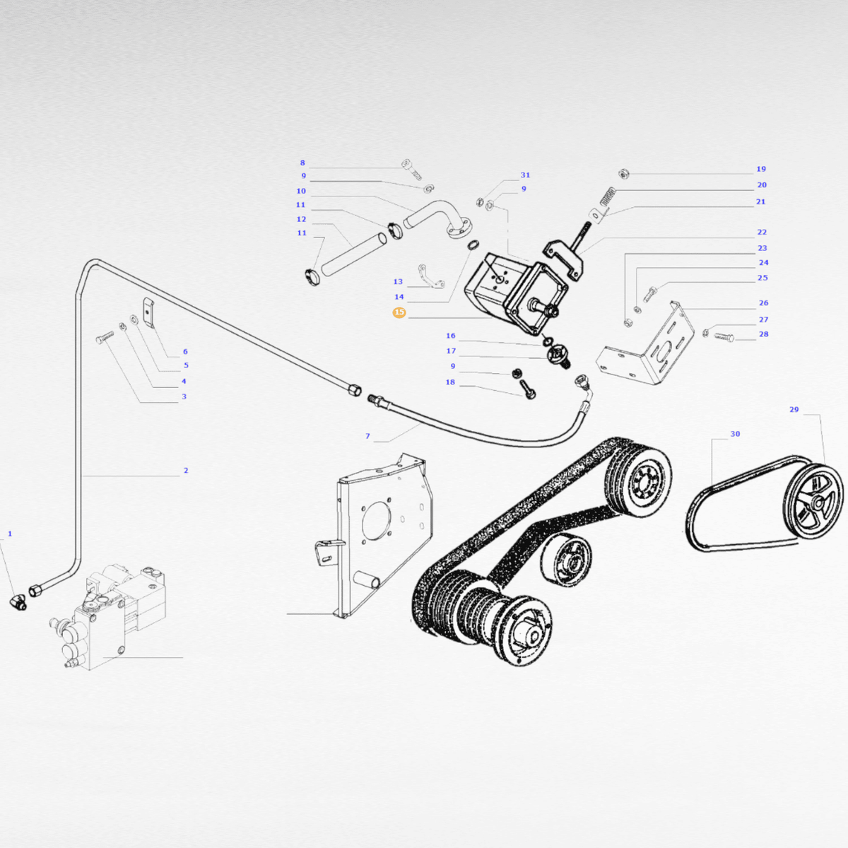 pompa idraulica del livellamento