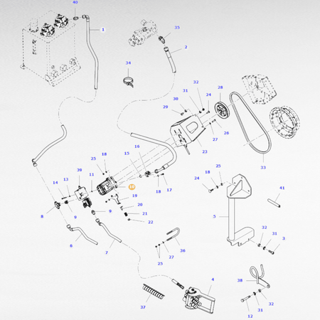 spaccato pompa idraulica dell'aspo