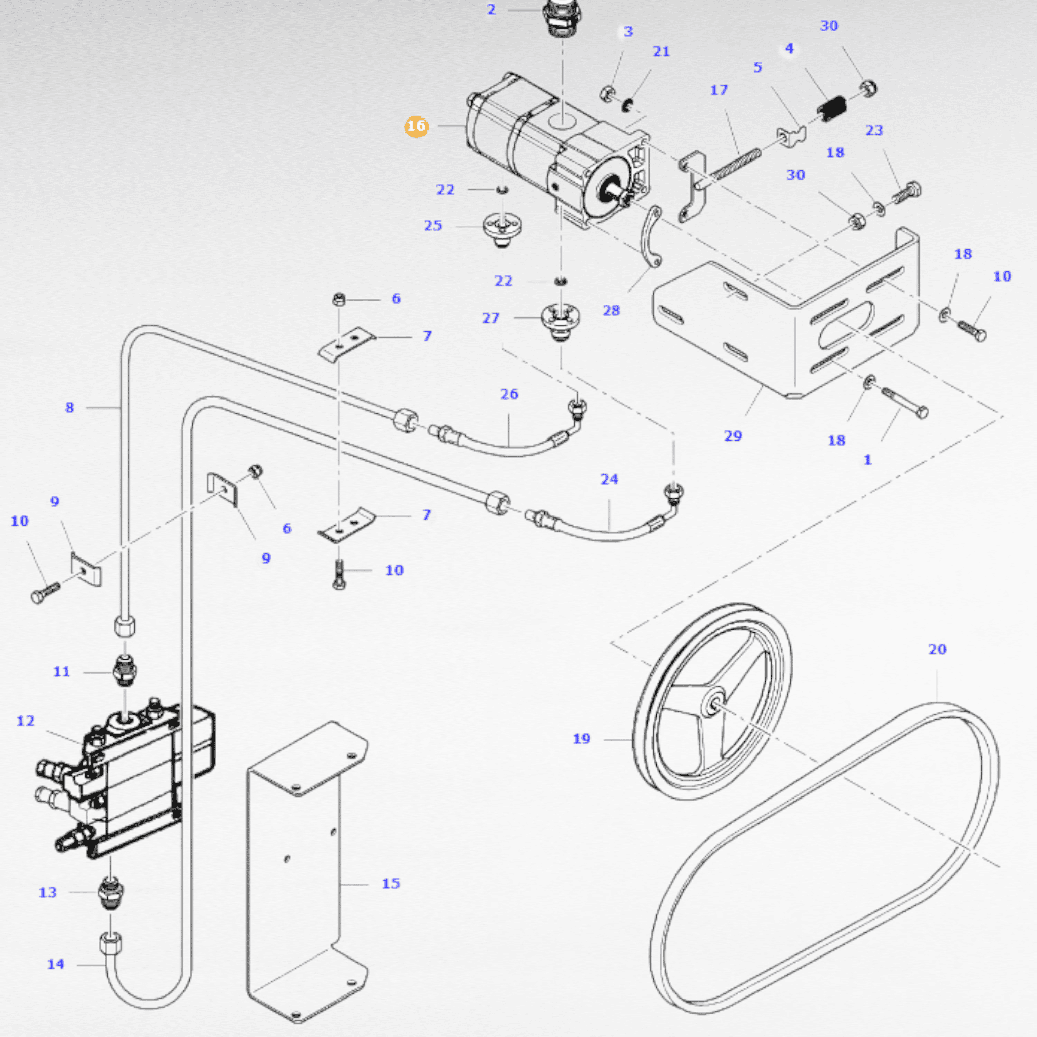 Pompa idraulica del livellamento 