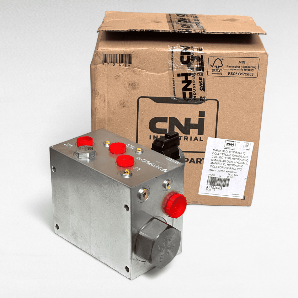 47792683 COLLETTORE IDRAULICO PER MEZZI NEW HOLLAND & CASE CONSTRUCTION