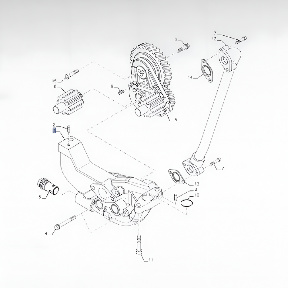 504115282 POMPA OLIO MOTORE PER TRINCIACARICATRICI NEW HOLLAND