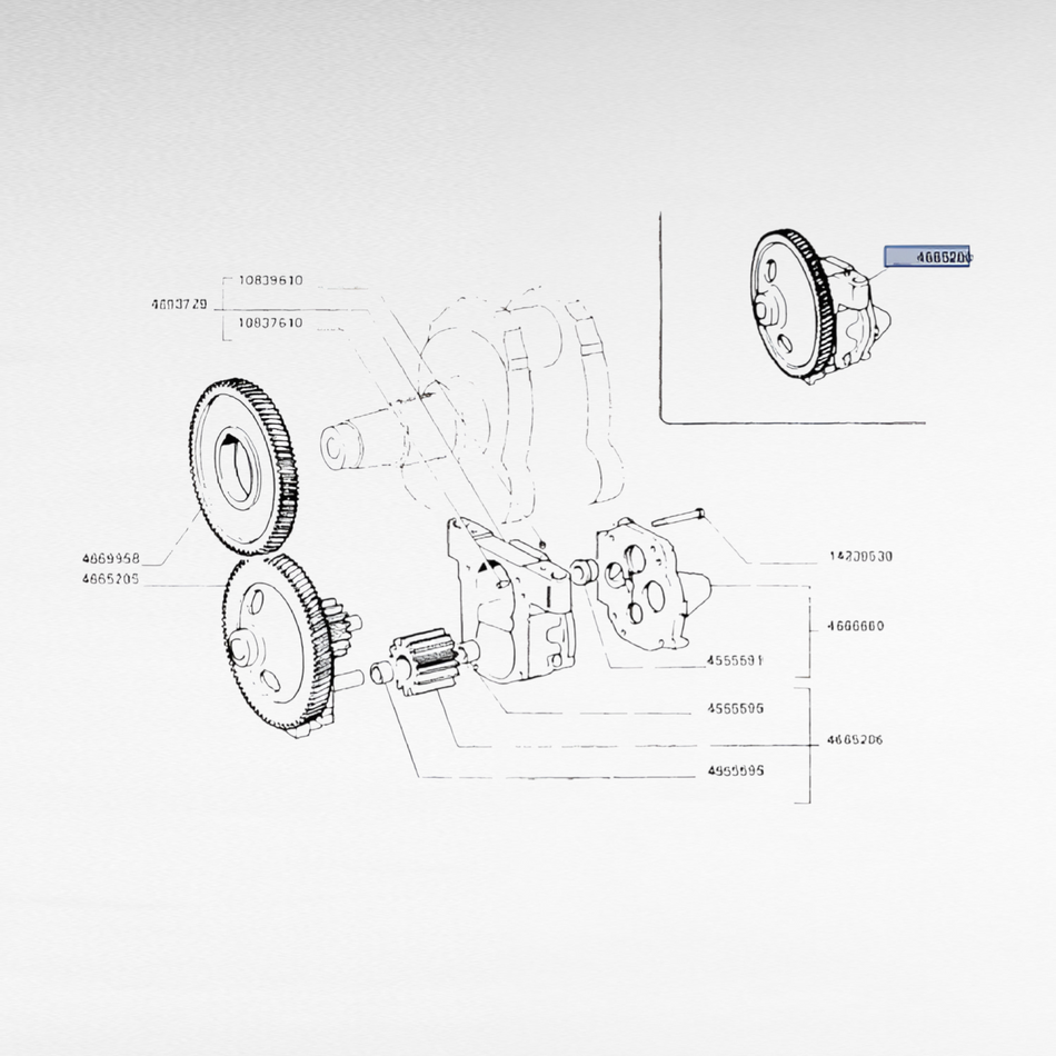 4665200 POMPA OLIO MOTORE PER MEZZI AGRICOLI NEW HOLLAND / LAVERDA