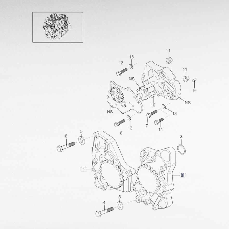61319221 POMPA OLIO MOTORE PER MEZZI NEW HOLLAND