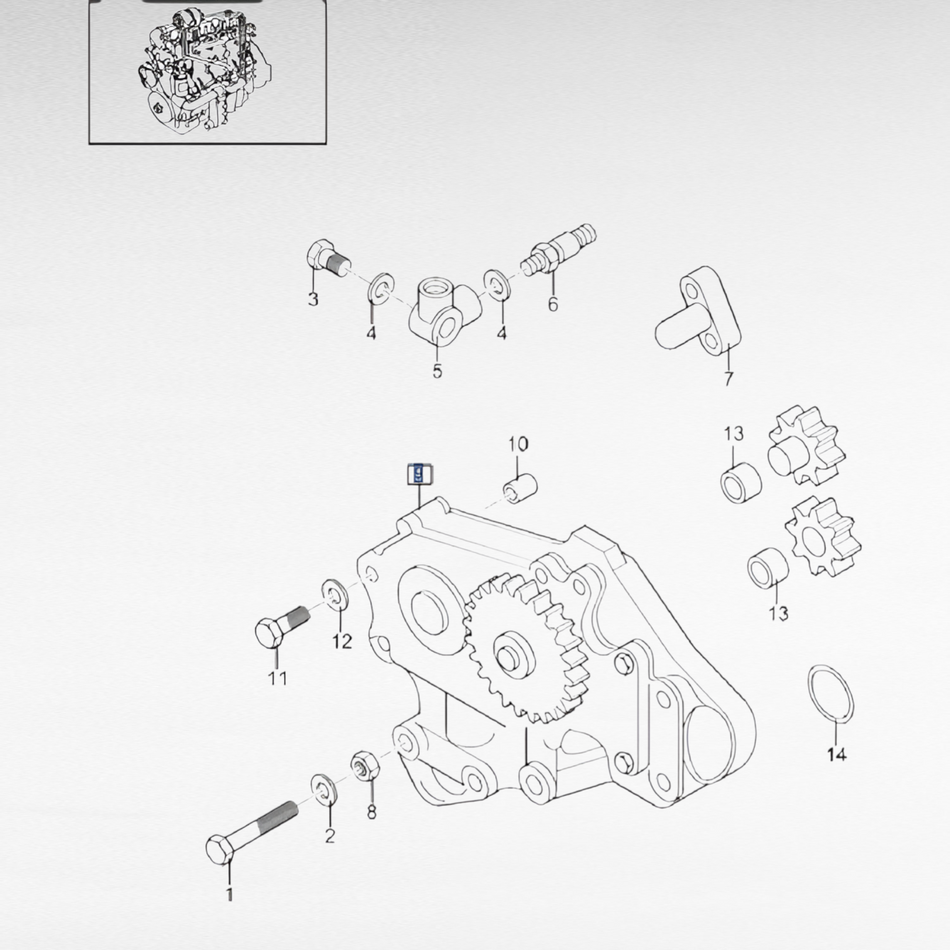 61319221 POMPA OLIO MOTORE PER MEZZI NEW HOLLAND