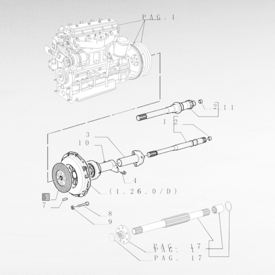 5167928 DISCO FRIZIONE PER TRATTORI NEW HOLLAND / FIAT TL, TLA