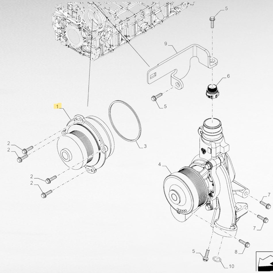 5801938459 POMPA ACQUA PER MEZZI NEW HOLLAND INDUSTRIALE