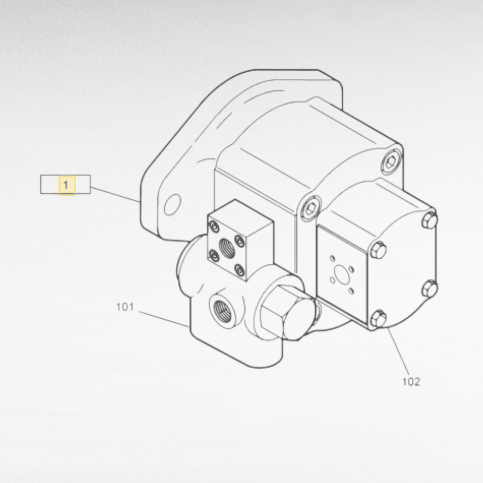Pompa idraulica 32/14 CC per New Holland W80TC
