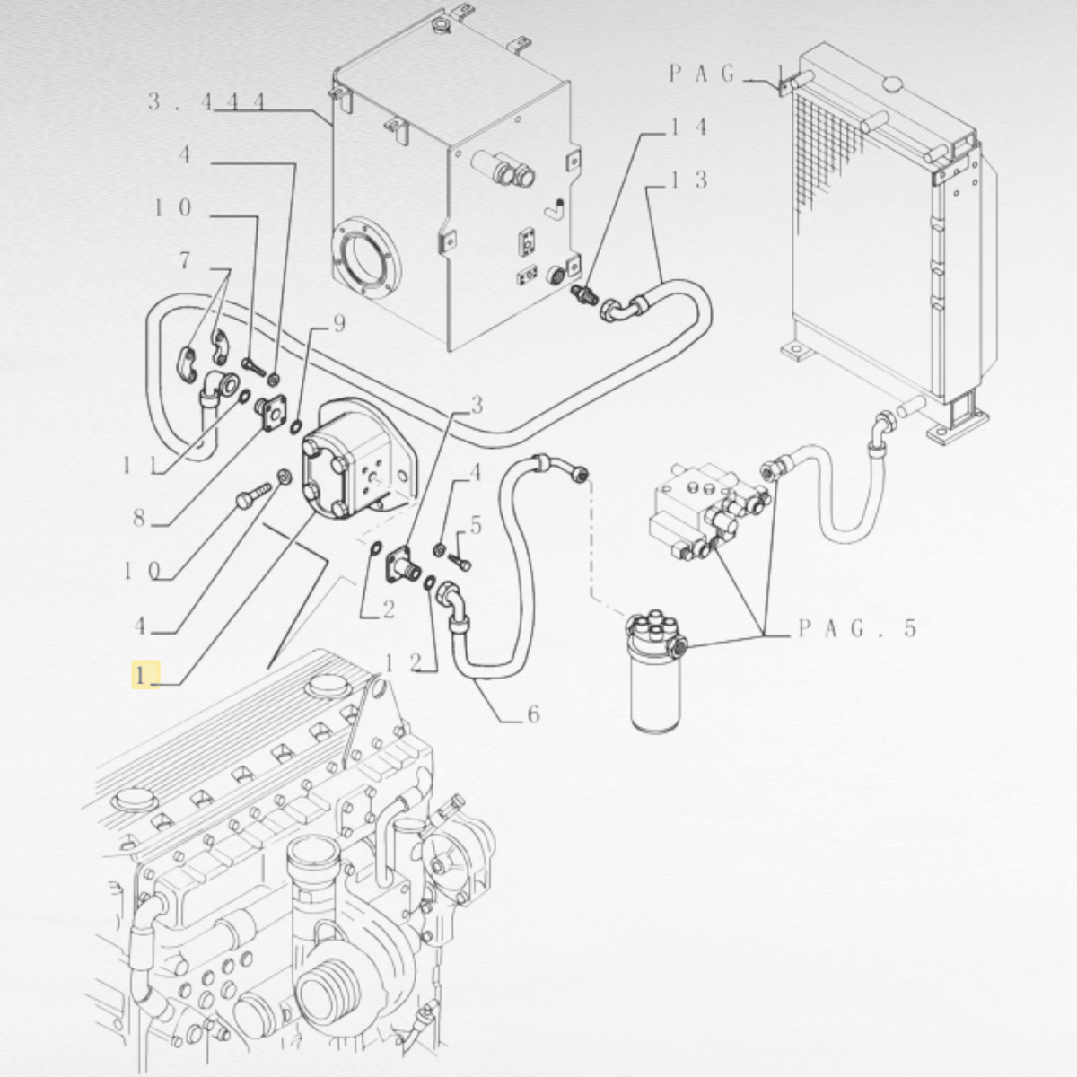 pompa del raffreddamento motore