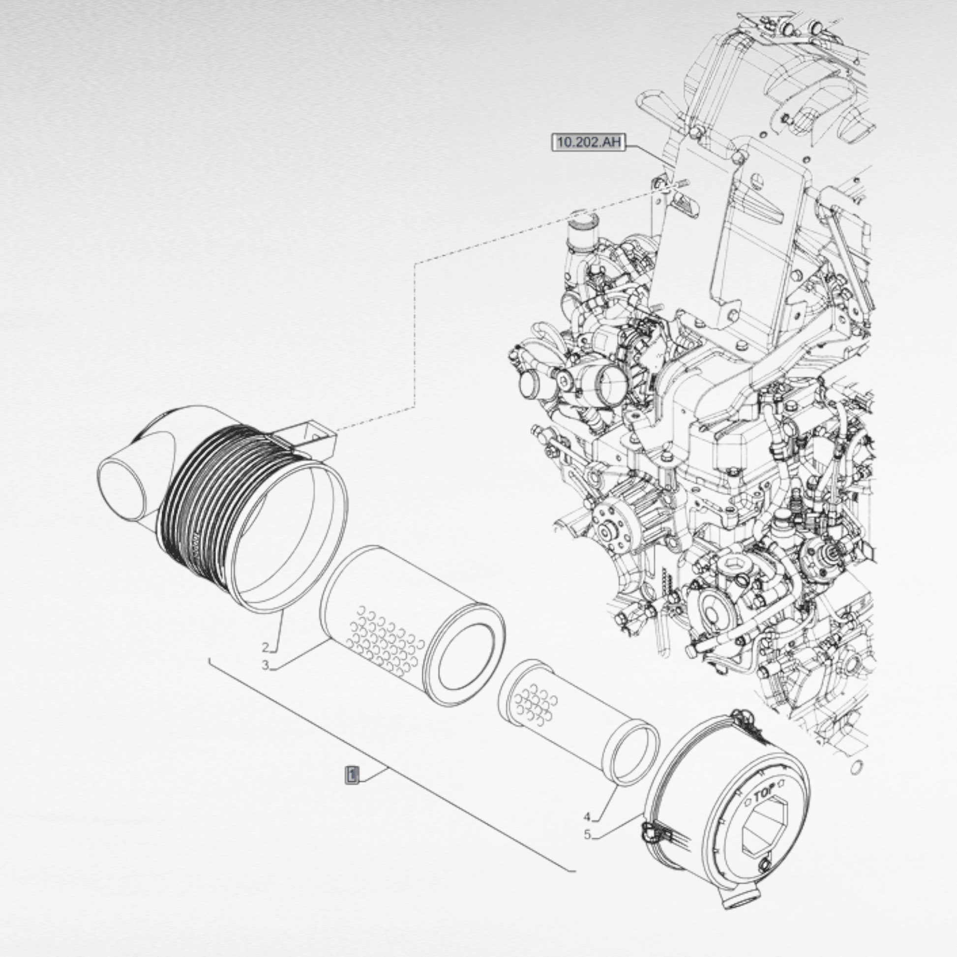 84267277 DEPURATORE D'ARIA PER MEZZI FIAT NEW HOLLAND