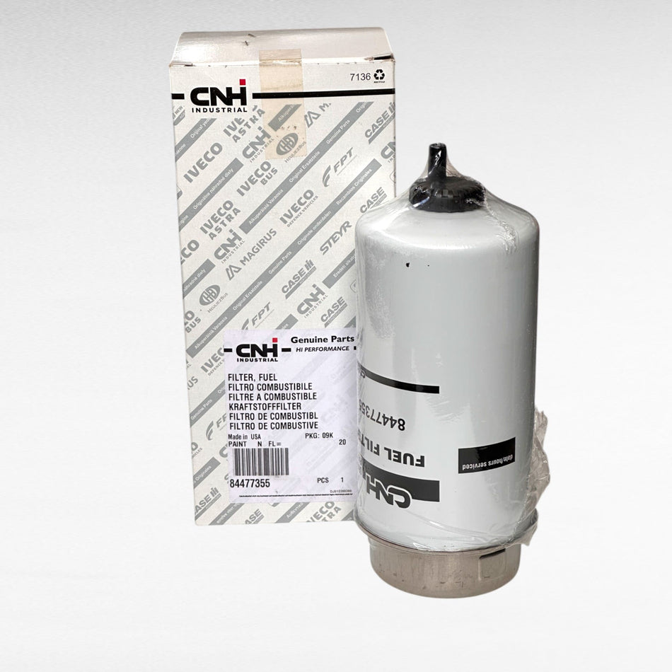 84477355 FILTRO CARBURANTE PER TRATTORI FIAT NEW HOLLAND