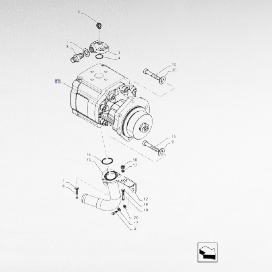 84497689 POMPA IDRAULICA PER SOLLEVATORI TELESCOPICI NEW HOLLAND