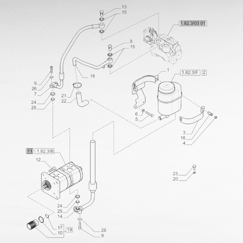87643307 POMPA IDRAULICA PER TRATTORI AGRICOLI NEW HOLLAND