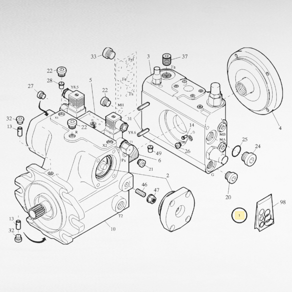 87650243 POMPA IDRAULICA PER MOTOLIVELLATRICI NEW HOLLAND