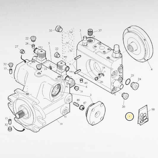 87650243 POMPA IDRAULICA PER MEZZI NEW HOLLAND INDUSTRIALI