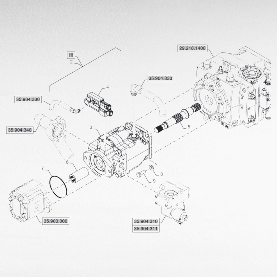 87752764 POMPA IDRAULICA PER VENDEMMIATRICI NEW HOLLAND