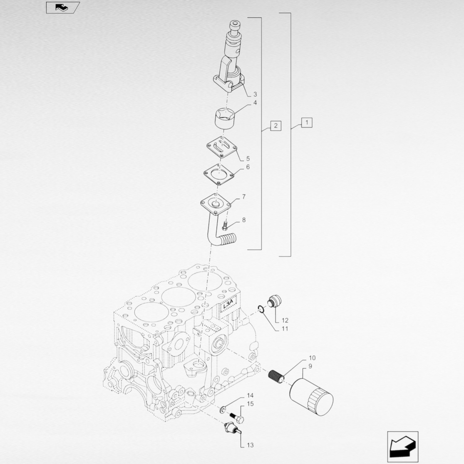 MT20121714 POMPA OLIO MOTORE PER TRATTORI NEW HOLLAND