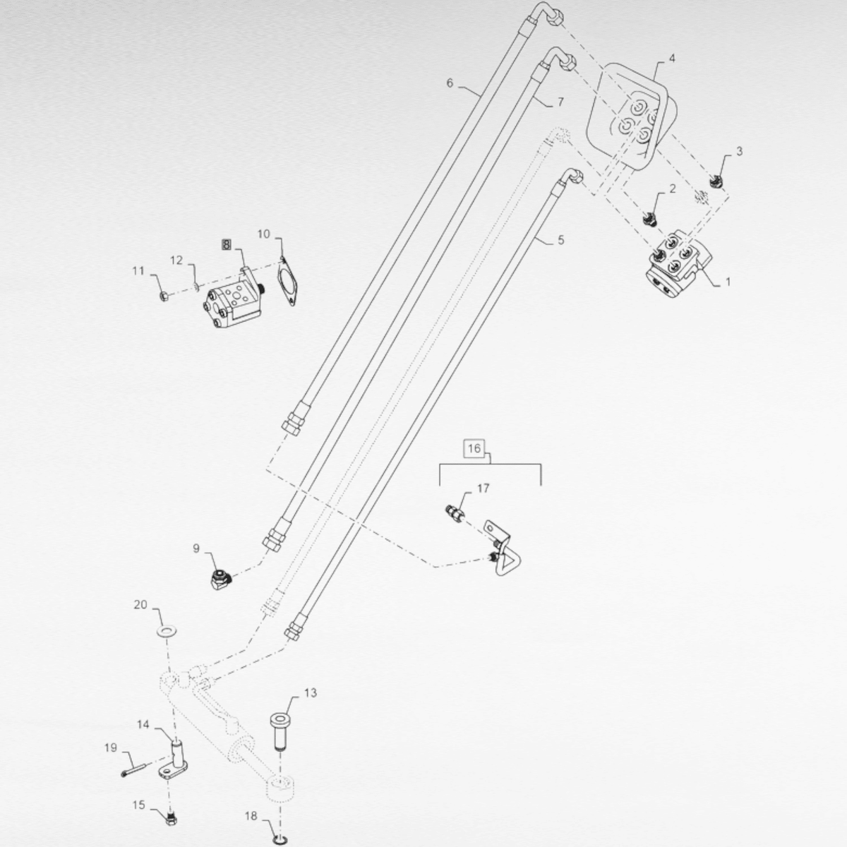 Pompa per impianti idraulici ausiliari