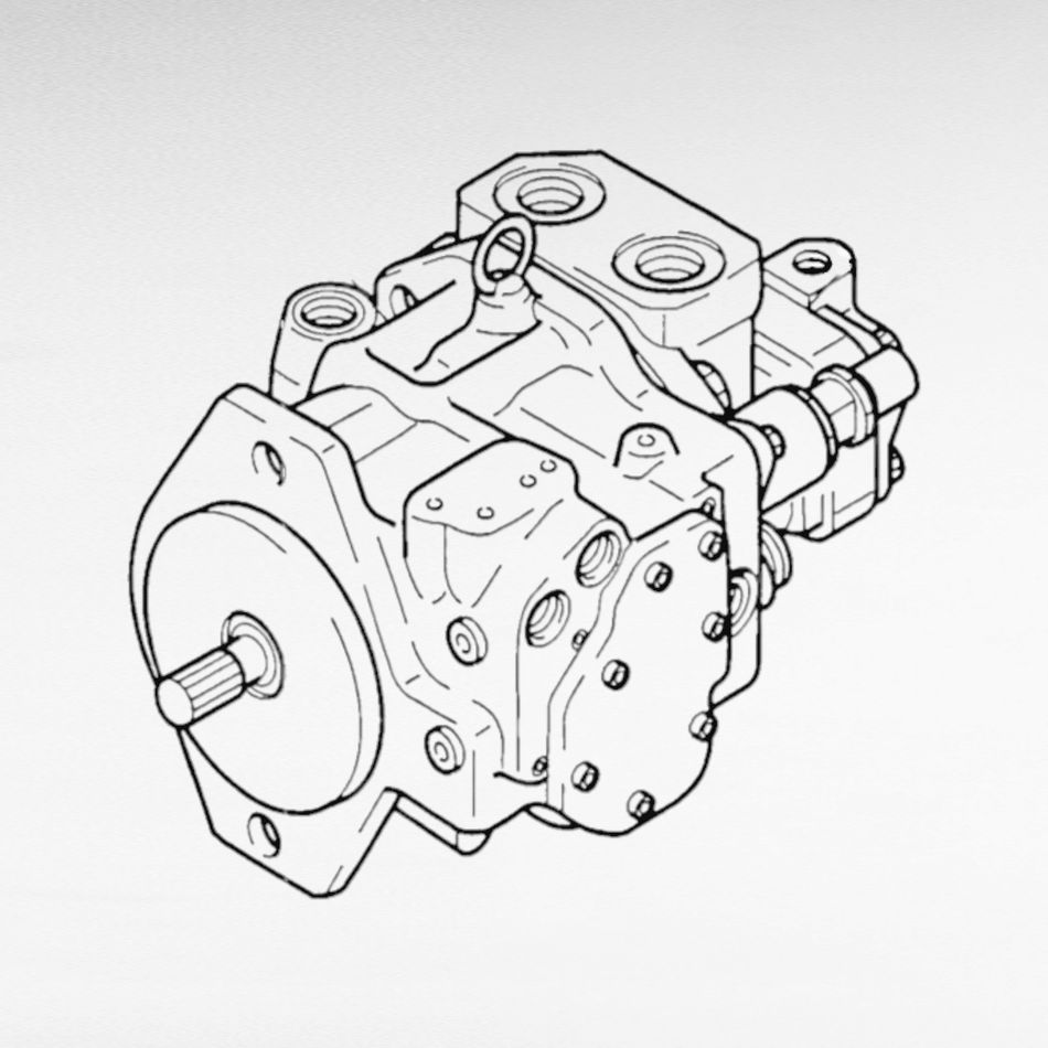 YT10V00008F2 POMPA IDRAULICA PER MINI ESCAVATORI NEW HOLLAND / CASE IH